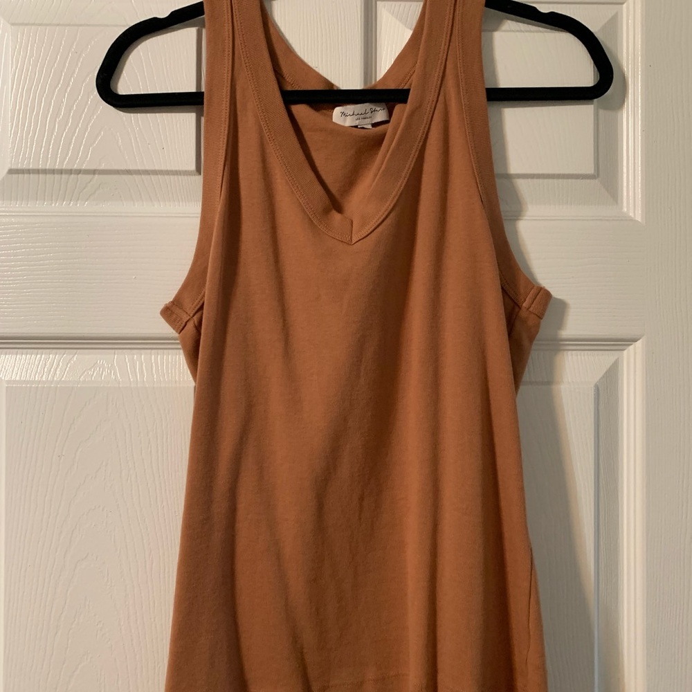 New never worn Michael Stars Burnt orange ribbed tank top